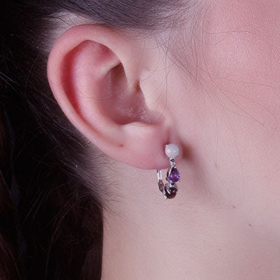 Argola de Prata com Pedras - 66340