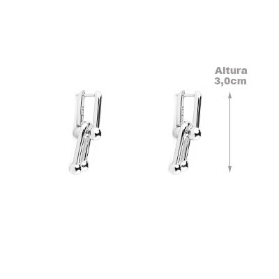 Argola de Prata Elo - 66349