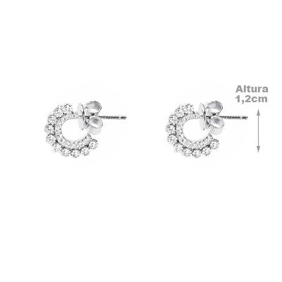 Argola de Prata com Zircônias - 66350