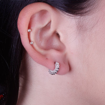 Argola de Prata com Zircônias - 66350