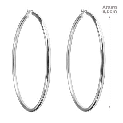 Argola de Prata Lisa - 66352