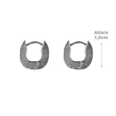 Argola de Prata Trabalhada - 66359