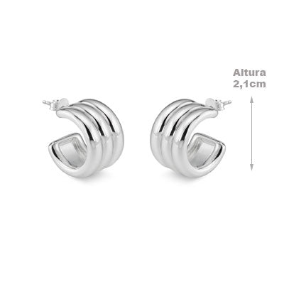 Argola de Prata Lisa - 66363