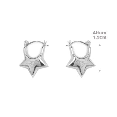 Argola de Prata Estrela - 66372