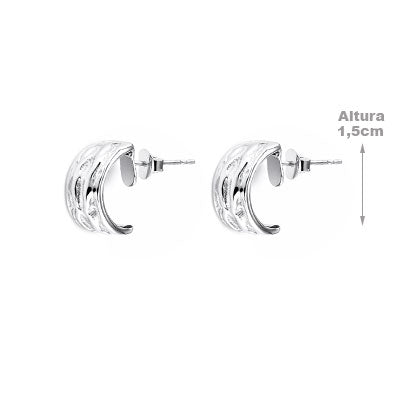 Argola de Prata Trabalhada - 66374