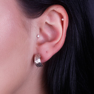 Argola de Prata Trabalhada - 66374