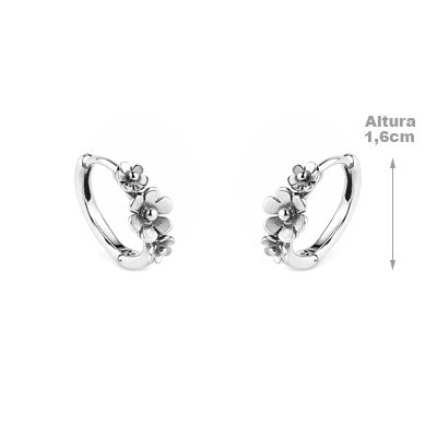 Argola de Prata Flor - 66377