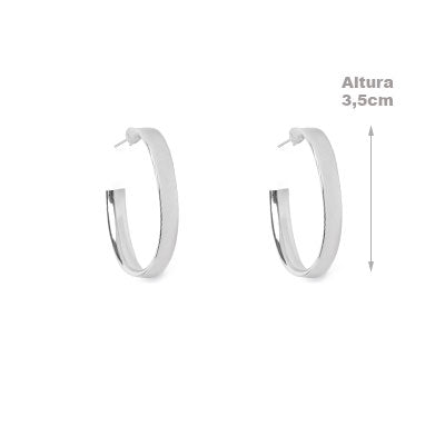 Argola de Prata Lisa - 66379
