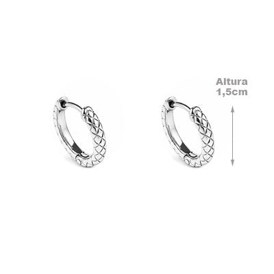 Argola de Prata Trabalhada - 66380