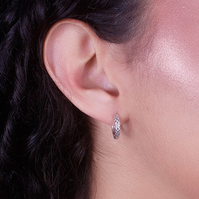 Argola de Prata Trabalhada - 66380