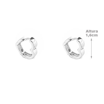 Argola de Prata Coração - 66381