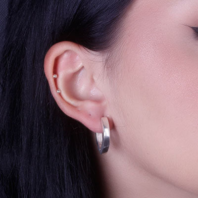 Argola de Prata Lisa - 66382