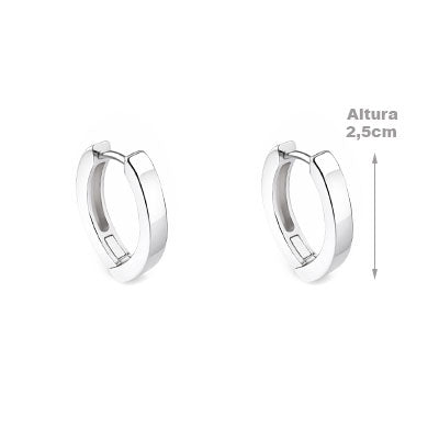 Argola de Prata Lisa - 66382