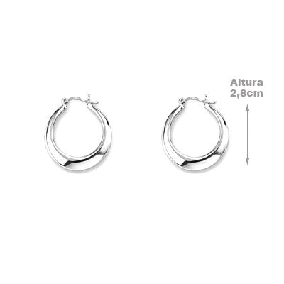 Argola de Prata Lisa - 66383