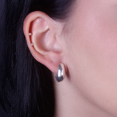 Argola de Prata Lisa - 66384