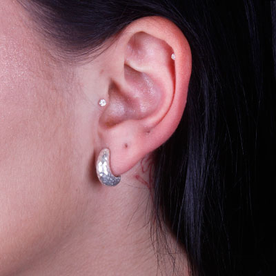 Argola de Prata Trabalhada - 66385