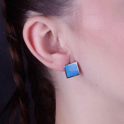 Argola de Prata com Opala - 66387