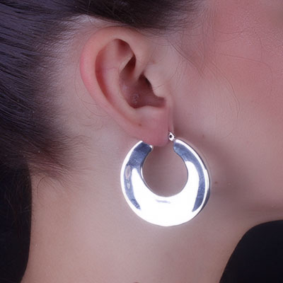 Argola de Prata Lisa - 66391