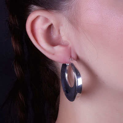 Argola de Prata Lisa - 66391