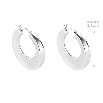 Argola de Prata Lisa - 66391