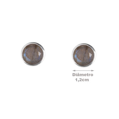 Brinco de Prata com Labradorita - 66396