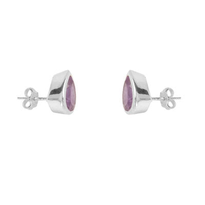 Brinco De Prata com Ametista - 66409