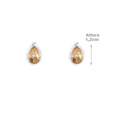 Brinco de Prata com Citrino - 66410
