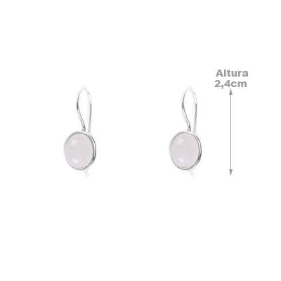 Brinco de Prata com Pedra da Lua - 66415
