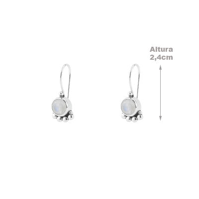 Brinco de Prata com Pedra da Lua - 66418