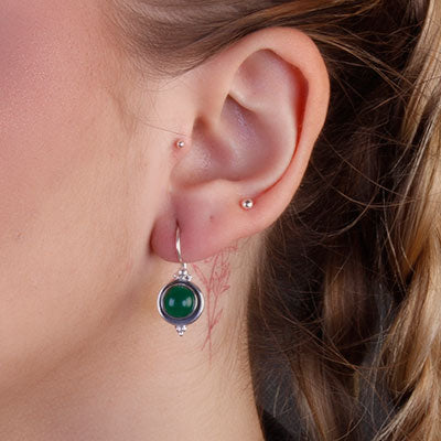 Brinco de Prata com Crisopázio - 66420