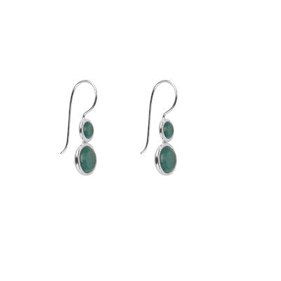 Brinco De Prata com Esmeralda - 66428