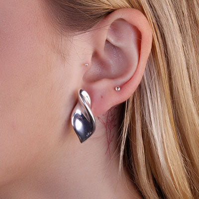 Brinco de Prata Liso - 66437