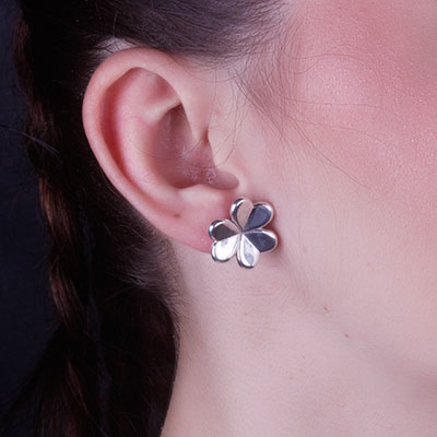 Brinco de Prata Trevo - 66443