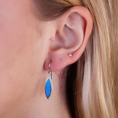 Brinco de Prata com Opala - 66459