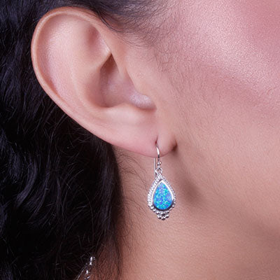 Brinco de Prata com Opala - 66467