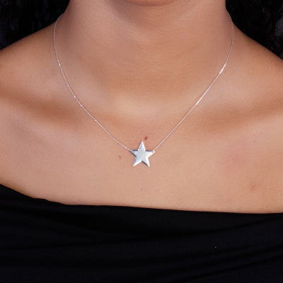 Gargantilha de Prata com Estrela - 66469