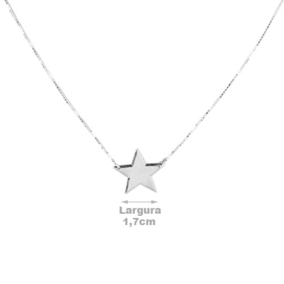 Gargantilha de Prata com Estrela - 66469