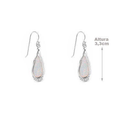 Brinco de Prata com Opala - 66471