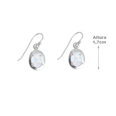 Brinco de Prata com Opala - 66475