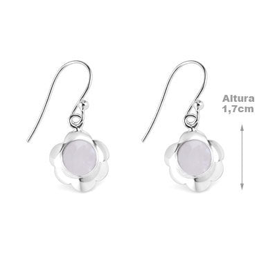 Brinco de Prata com Pedra da Lua - 66498