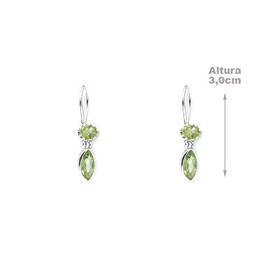 Brinco de Prata com Peridoto - 66504