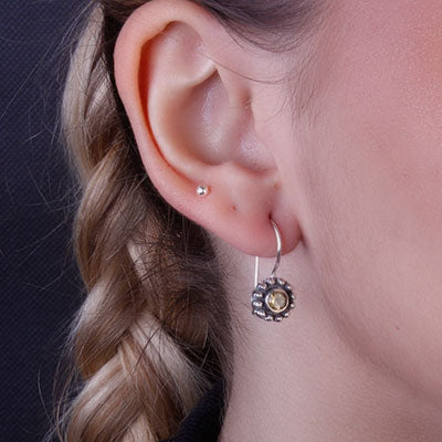 Brinco de Prata com Citrino - 66515