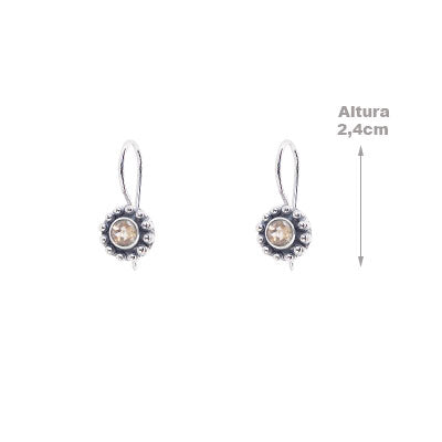 Brinco de Prata com Citrino - 66515