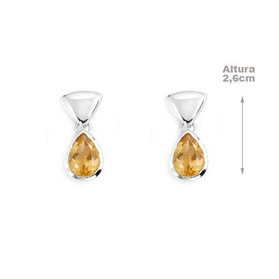 Brinco de Prata com Citrino - 66516