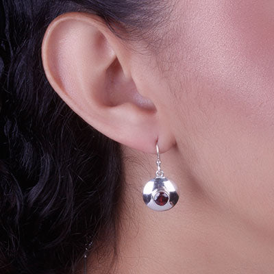 Brinco de Prata com Granada - 66524