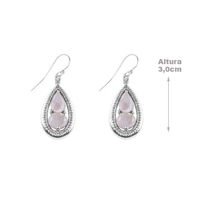 Brinco de Prata com Pedra da Lua - 66526