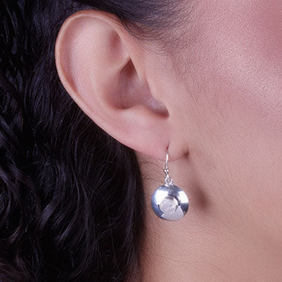 Brinco de Prata com Pedra da Lua - 66533