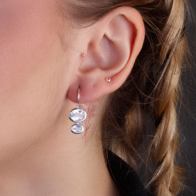 Brinco de Prata com Topázio - 66536