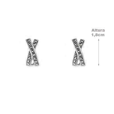 Brinco de Prata com Marcassita - 66554