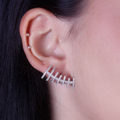 Brinco de Prata Contorno de Orelha (Ear Cuff) - 66556